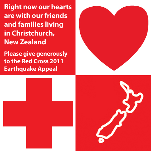 Please give generously to the Red Cross 2011 Earthquake Appeal